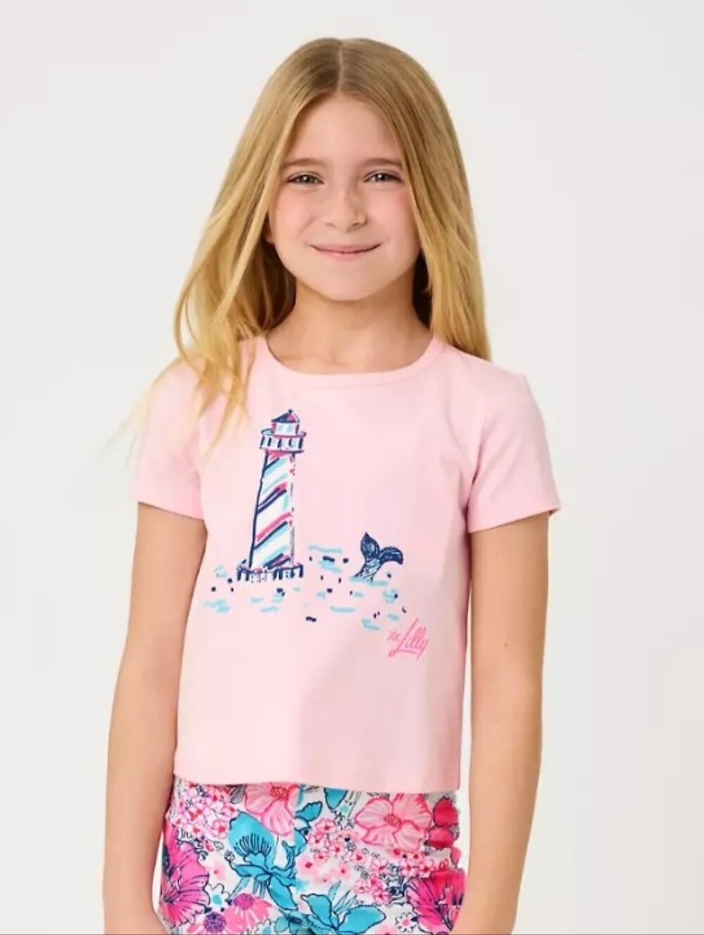 Lilly Pulitzer Pink Lighthouse & Whale Tee
